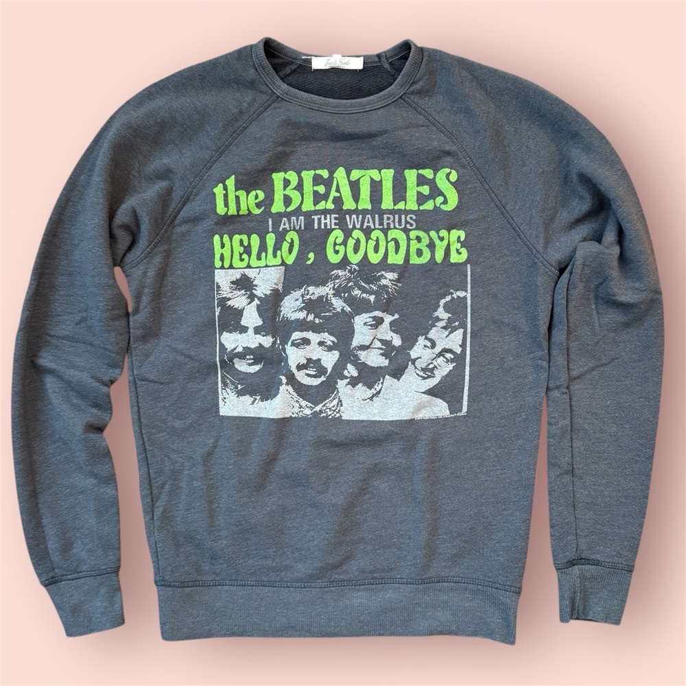 The Beatles Junk Food Gray Sweater